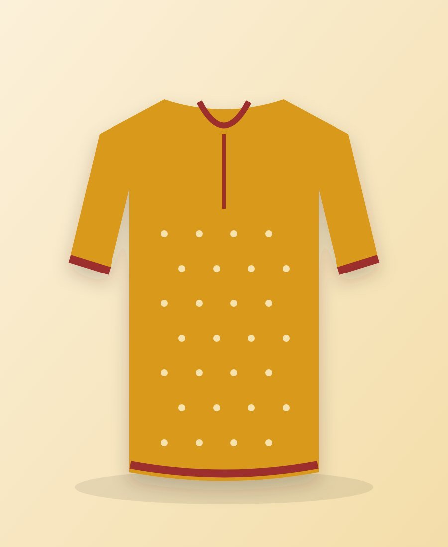 Mustard Anarkali Kurta