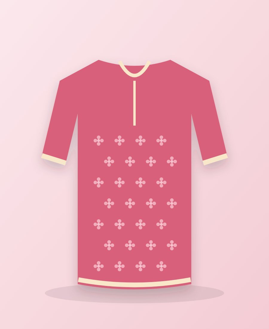 Rose Floral Cotton Kurta