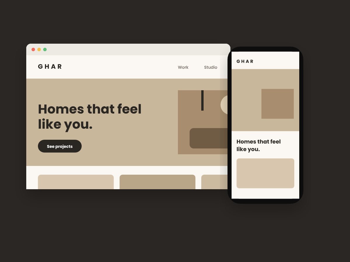 Ghar Interiors website